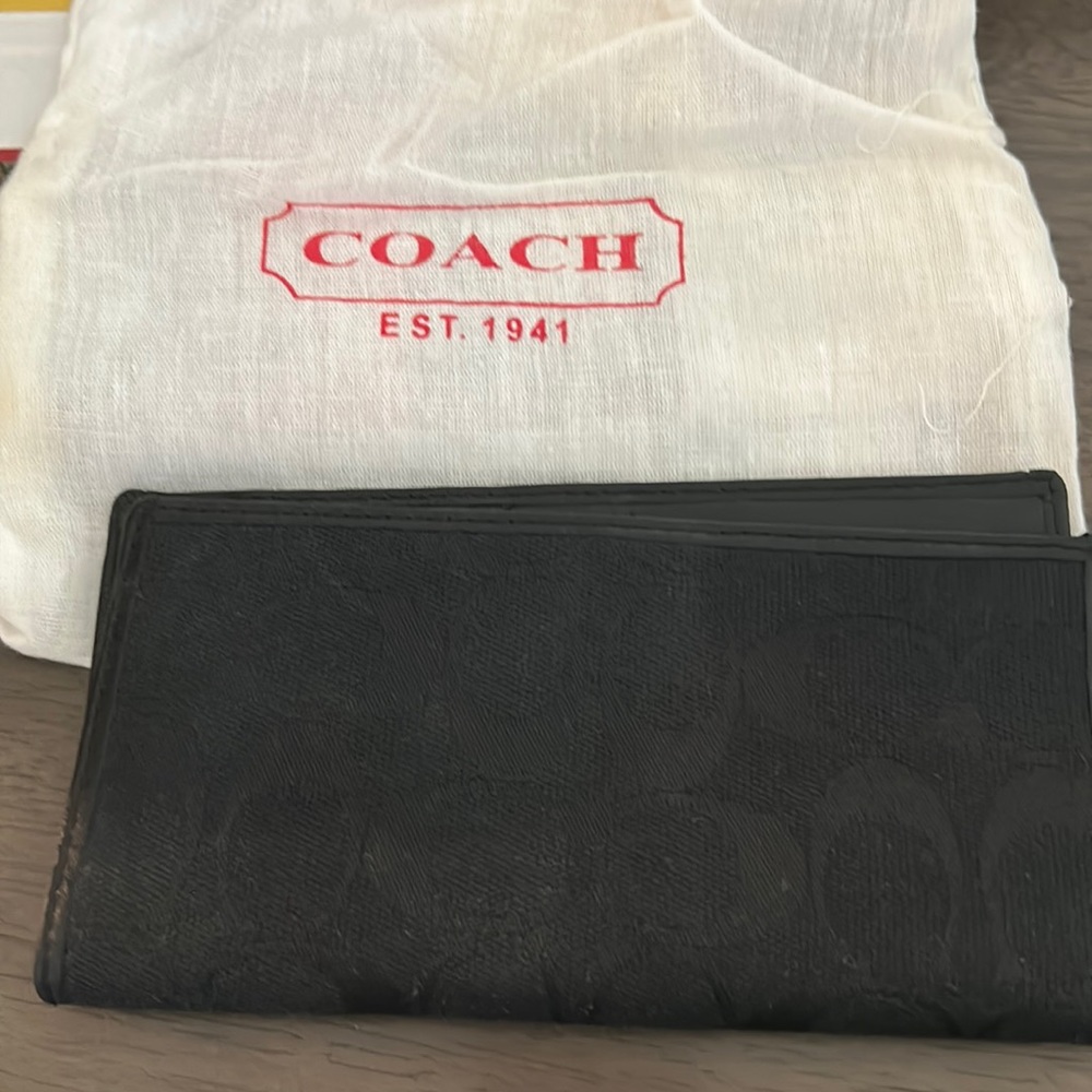 Coach checkbook cover